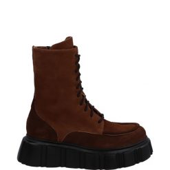 BOTKI DAMSKIE 14222 CAMOSC TDM. Botki Venezia, bez wzorów, ze skóry, bez obcasa, bez zapięcia. Za 269.00 zł.