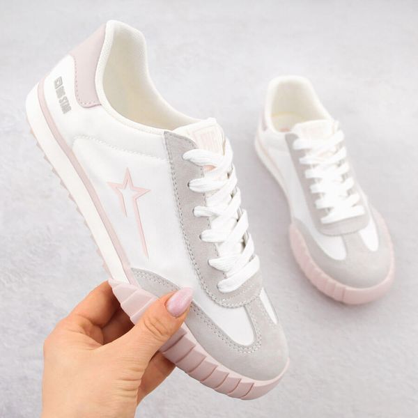 Beżowe Sneakersy Big Star Sportowe Obuwie Damskie. Brązowe buty sportowe lifestyle BIG STAR, bez wzorów, z gumy, klasyczne, bez zapięcia. Za 149.00 zł.