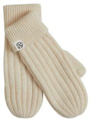 MOSS COPENHAGEN Rękawiczki "Hope" w kolorze kremowym rozmiar: onesize. Brązowe rękawiczki Moss Copenhagen, bez wzorów, z materiału. Za 82.99 zł.