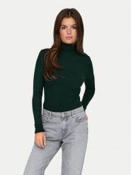 ONLY Golf Karol 15165075 Zielony Slim Fit. Zielone swetry ONLY, m, bez wzorów, z wiskozy, bez ramiączek. Za 149.99 zł.