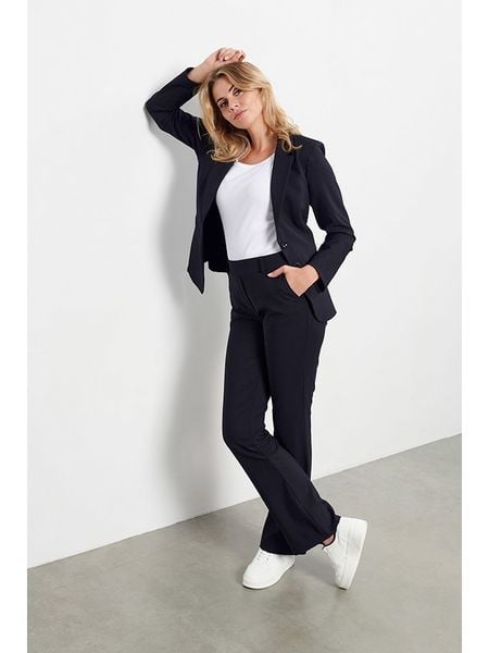 &Co Woman Spodnie "Charlie" w kolorze granatowym rozmiar: XS. Niebieskie spodnie materiałowe &Co Woman, bez wzorów, z materiału. Za 171.95 zł.