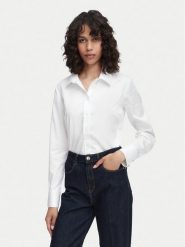 Guess Koszula W6YH10 W2752 Biały Slim Fit. Białe koszule Guess, xs, z aplikacjami, z bawełny, bez kołnierzyka, bez ramiączek. Za 344.99 zł.