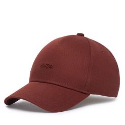 Czapka z daszkiem HUGO. Brązowe czapki z daszkiem Hugo, bez wzorów. Za 149.99 zł.