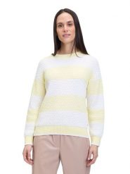 BETTY & CO Sweter w kolorze żółto-białym rozmiar: 46. Białe swetry Betty & Co, bez wzorów, bez ramiączek. Za 130.99 zł.