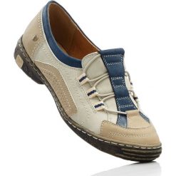 Wygodne półbuty wsuwane bonprix beżowo-ciemnoniebieski. Buty sportowe lifestyle marki Mohito. Za 99.99 zł.