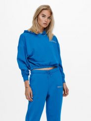 ONLY Bluza 15239888 Niebieski Regular Fit. Niebieskie bluzy ONLY, m, bez wzorów, z bawełny, bez kaptura. Za 49.99 zł.