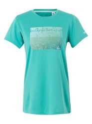 Regatta Koszulka "Fingal IX" w kolorze turkusowym do biegania rozmiar: 38. Niebieskie t-shirty sportowe Regatta, bez wzorów, z materiału, bez ramiączek, do biegania. Za 48.50 zł.