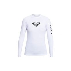 Damska koszulka lycrowa UPF50 do snorkelingu. Białe bikini Roxy, bez wzorów, z elastanu, sportowe. Za 149.99 zł.
