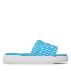Klapki Toms. Niebieskie klapki TOMS, bez wzorów, bez obcasa, bez zapięcia. Za 219.99 zł.
