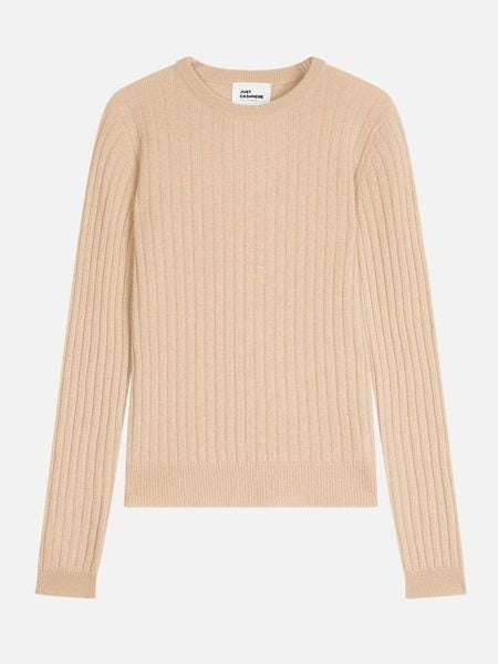 Just Cashmere Kaszmirowy sweter "Avana" w kolorze beżowym rozmiar: S. Brązowe swetry Just Cashmere, s, bez wzorów, z kaszmiru, bez ramiączek. Za 369.99 zł.
