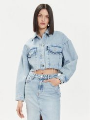 United Colors Of Benetton Kurtka jeansowa 26JTDN05M Niebieski Regular Fit. Niebieskie kurtki United Colors Of Benetton, m, bez wzorów, z bawełny, bez kaptura. Za 199.99 zł.