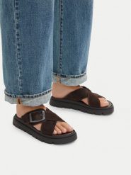 G-Star Raw Klapki CEO-WI16-MARS-02 Brązowy ciemny. Brązowe klapki G-Star, bez wzorów, ze skóry, retro, bez obcasa, bez zapięcia. Za 133.99 zł.