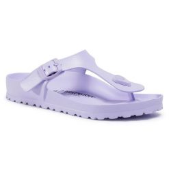 Japonki Birkenstock. Fioletowe japonki Birkenstock, bez wzorów. Za 149.99 zł.