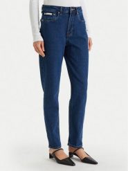 Calvin Klein Jeans Jeansy LV047F492G Niebieski Mom Fit. Niebieskie jeansy Calvin Klein Jeans, bez wzorów, z bawełny. Za 409.99 zł.