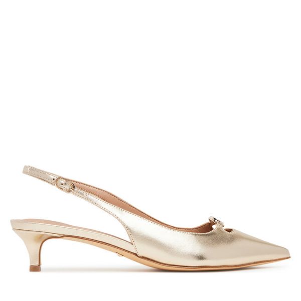 Czółenka Guess. Żółte czółenka Guess, z aplikacjami, bez obcasa, bez zapięcia. Za 399.99 zł.