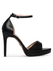 Nine West Sandały WFA2733-2 Czarny. Czarne sandały Nine West, bez wzorów, z syntetyku, bez obcasa, na szpilce, bez zapięcia. Za 229.99 zł.