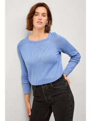 Ellos Sweter "Mia" w kolorze niebieskim rozmiar: S. Niebieskie swetry ellos, s, bez wzorów, bez ramiączek. Za 70.41 zł.