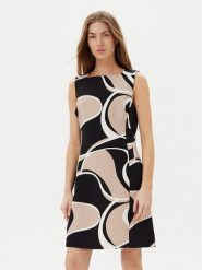 DKNY Sukienka koktajlowa DD5N3H47 Czarny Regular Fit. Czarne sukienki DKNY, bez wzorów, z syntetyku, wizytowe, bez kołnierzyka, bez ramiączek. Za 459.99 zł.