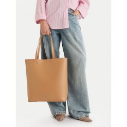Torebka Nine West. Brązowe shopper bag Nine West, bez wzorów, bez dodatków. Za 199.99 zł.