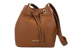 Worek skórzany BARBERINI'S j. brązowy 975-12. Brązowe shopper bag Barberinis, bez wzorów, z lakierowanej skóry, eleganckie, małe, lakierowane, bez dodatków. Za 199.99 zł.