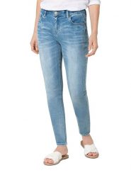 Timezone Dżinsy "Aleena" - Slim fit - w kolorze błękitnym rozmiar: W25/L28. Niebieskie jeansy Timezone, l, z aplikacjami, klasyczne. Za 158.84 zł.