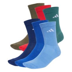Skarpety Cushioned Crew 6 Pairs. Brązowe skarpetki adidas, bez wzorów. W wyprzedaży za 64.97 zł.
