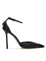 Elisabetta Franchi Szpilki SA-99B-62E2-V690 Czarny. Czarne szpilki Elisabetta Franchi, bez wzorów, ze skóry, bez obcasa, na szpilce, bez zapięcia. Za 2,939.00 zł.