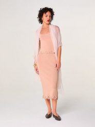 Rodier Spódnica w kolorze jasnoróżowym rozmiar: L. Różowe spódnice Rodier, na co dzień, l, bez wzorów, midi, proste. Za 404.99 zł.