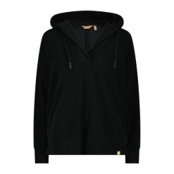 Bluza damska z kapturem CMP. Czarne bluzy CMP, bez wzorów, sportowe, bez ramiączek, z kapturem. Za 340.00 zł.