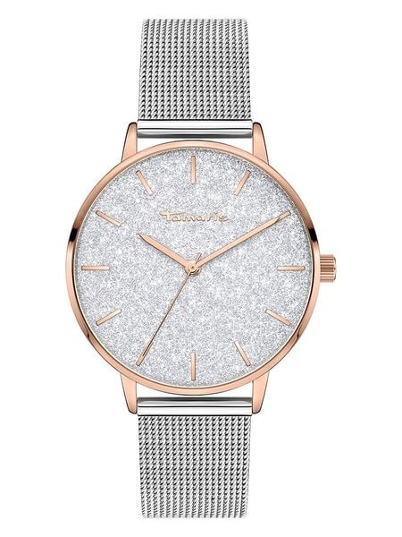 Tamaris Zegarek kwarcowy w kolorze srebrno-różowozłoto-białym rozmiar: onesize. Szare, analogowe zegarki Tamaris, ze stali. Za 152.99 zł.