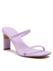 DeeZee Klapki LS5488-01 Fioletowy. Fioletowe klapki DeeZee, bez wzorów, ze skóry, bez obcasa, bez zapięcia. Za 119.99 zł.