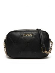HUGO Torebka 50523697 Czarny. Czarne listonoszki Hugo, bez wzorów, ze skóry, bez dodatków. Za 419.99 zł.
