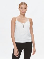 Marciano Guess Top 3BGH52 9444Z Biały Regular Fit. Białe topy Marciano Guess, z aplikacjami, z syntetyku, bez kołnierzyka, bez ramiączek. Za 769.99 zł.