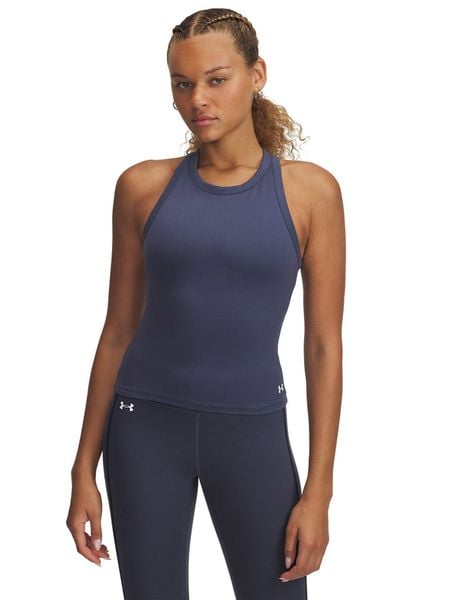 Under Armour Top sportowy w kolorze granatowym rozmiar: L. Niebieskie topy sportowe Under Armour, l, bez wzorów, z materiału, outdoorowe. Za 100.75 zł.