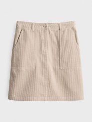 OPUS Spódnica sztruksowa w kolorze beżowym rozmiar: 40. Brązowe spódnice Opus, na co dzień, bez wzorów, z bawełny, mini, proste. Za 130.99 zł.