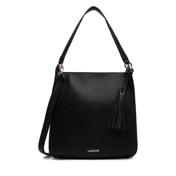 Torebka Lasocki. Czarne torebki klasyczne Lasocki, bez wzorów, klasyczne, bez dodatków. Za 169.99 zł.