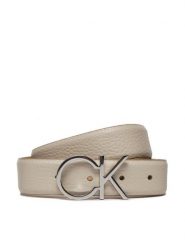 Calvin Klein Pasek Damski Ck Logo Belt 3.0 Pebble K60K611903 Écru. Paski Calvin Klein, bez wzorów, ze skóry. Za 179.99 zł.