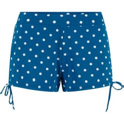 Szorty kąpielowe z figami wewnętrznymi, szybko schnące bonprix niebieskozielono-biały w kropki. Bikini marki 4f. Za 49.99 zł.