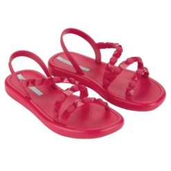 Sandałki damskie plażowe turystyczne Ipanema Meu Sol Flatform AD. Czerwone skarpetki sportowe Ipanema, bez wzorów, z tworzywa sztucznego, do pływania. Za 100.39 zł.