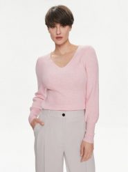 ONLY Sweter Atia 15230147 Czerwony Regular Fit. Czerwone swetry ONLY, s, bez wzorów, z wiskozy, bez ramiączek. Za 109.99 zł.