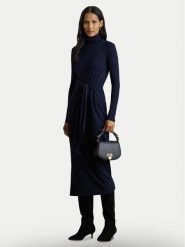 LAUREN RALPH LAUREN Sukienka dzianinowa 200980028001 Granatowy Slim Fit. Niebieskie sukienki Lauren Ralph Lauren, s, bez wzorów, z bawełny, bez kołnierzyka, bez ramiączek. Za 839.99 zł.
