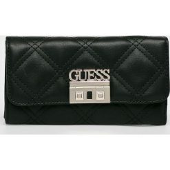 Guess Jeans - Portfel. Czarne portfele Guess Jeans, z aplikacjami, z jeansu. Za 279.90 zł.