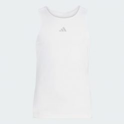Girls Club Tennis Climacool Tank Top. Białe topy adidas, bez wzorów, sportowe, bez kołnierzyka, bez ramiączek. Za 149.00 zł.