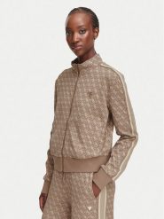 Guess Bluza V6YQ28 K5183 Brązowy jasny Regular Fit. Brązowe bluzy Guess, s, z aplikacjami, z syntetyku, bez ramiączek, bez kaptura. Za 474.99 zł.