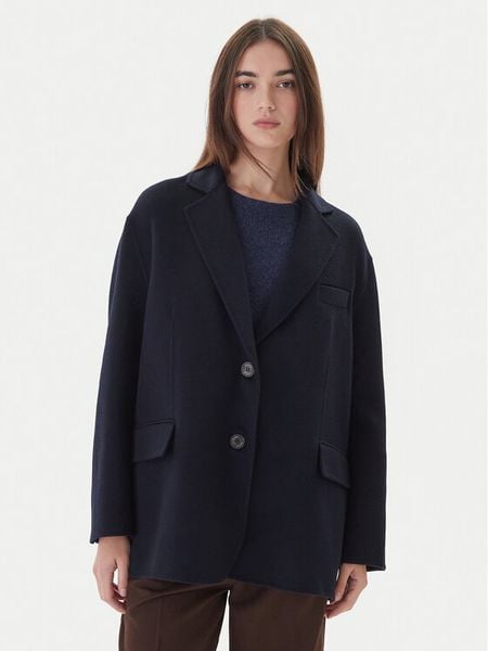 ViCOLO Płaszcz wełniany TF0005 Granatowy Regular Fit. Niebieskie płaszcze ViCOLO, m, bez wzorów, z wełny, bez kaptura. Za 909.99 zł.