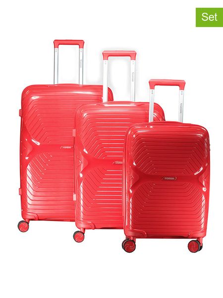 Geographical Norway 3-częściowy zestaw "Silkovette" w kolorze czerwonym rozmiar: onesize. Czerwone walizki Geographical Norway. Za 391.99 zł.