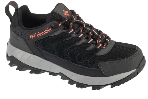 Buty trekkingowe damskie, Strata Trail Low WP. Czarne buty trekkingowe Columbia, z materiału, przed kostkę, bez zapięcia. Za 319.99 zł.