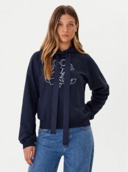 JOOP! Jeans Bluza Tinna 30046176 Granatowy Regular Fit. Niebieskie bluzy Joop! Jeans, l, bez wzorów, z bawełny, bez ramiączek, bez kaptura. Za 649.99 zł.