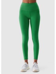 4F Legginsy sportowe w kolorze zielonym rozmiar: L. Zielone legginsy 4f, l, bez wzorów, z materiału, outdoorowe. Za 82.64 zł.