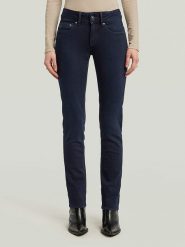 G-Star Dżinsy - Slim Straight fit - w kolorze granatowym rozmiar: W29/L32. Niebieskie jeansy G-Star, l, z aplikacjami, retro. Za 210.31 zł.